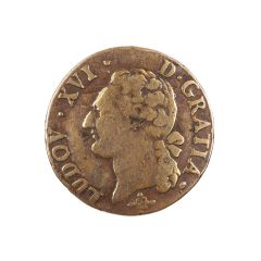 Louis XVI (1774-1792), 1/2 sol 1785 B Rouen, TB, Cuivre, Gad. 349