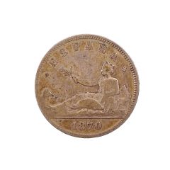 Espagne, 2 Pesetas 1870 (73) Madrid, Argent, TB, KM 654