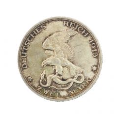 Allemagne, Guillaume II, 2 Mark 1913, Argent, SUP+, Défaite de Napoléon